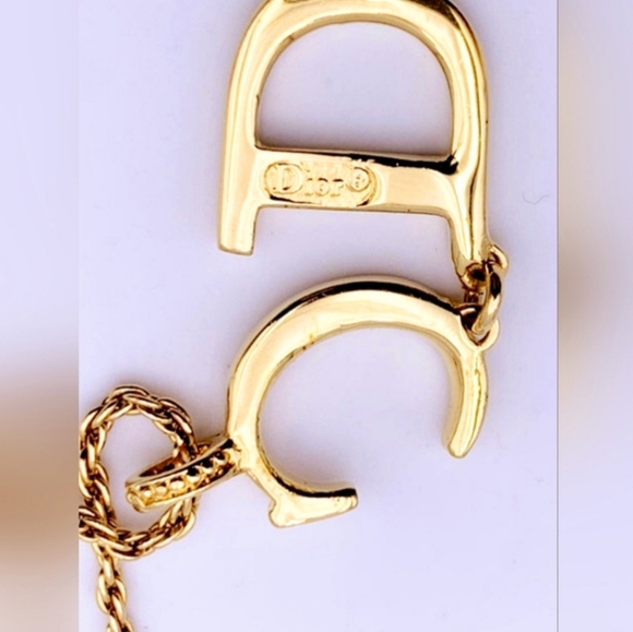 Dior Gold-plated Dangling CD Necklace - Picture 6 of 7